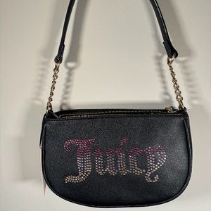 Juicy Couture Black Liquorice Be Classic II Shoulder Bag Bejeweled - NWT